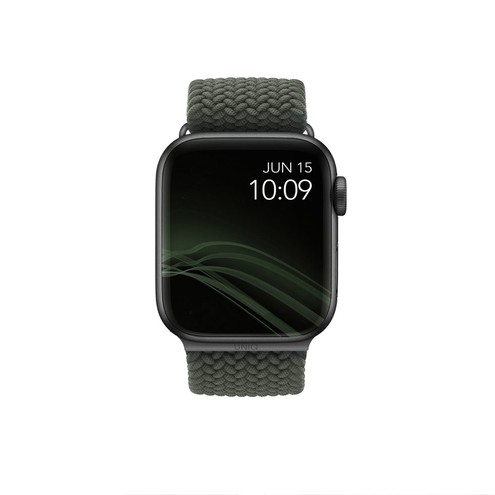 Picture of Apple Watch 42mm  | Uniq Aspen Woven Soft Breathable Comfort Strap for Apple Watch 42mm 44mm Series 1 2 3 4 5 6 SE Nike (Green)