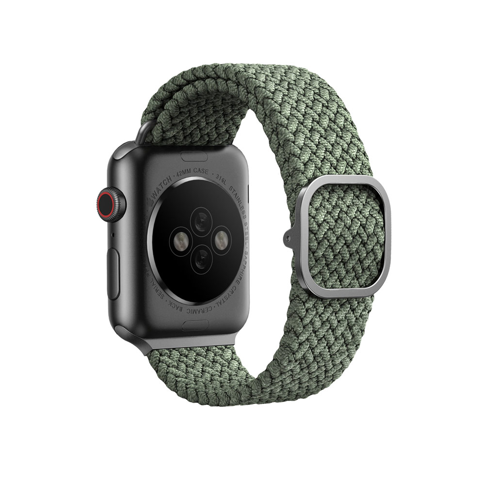 Picture of Apple Watch 42mm  | Uniq Aspen Woven Soft Breathable Comfort Strap for Apple Watch 42mm 44mm Series 1 2 3 4 5 6 SE Nike (Green)