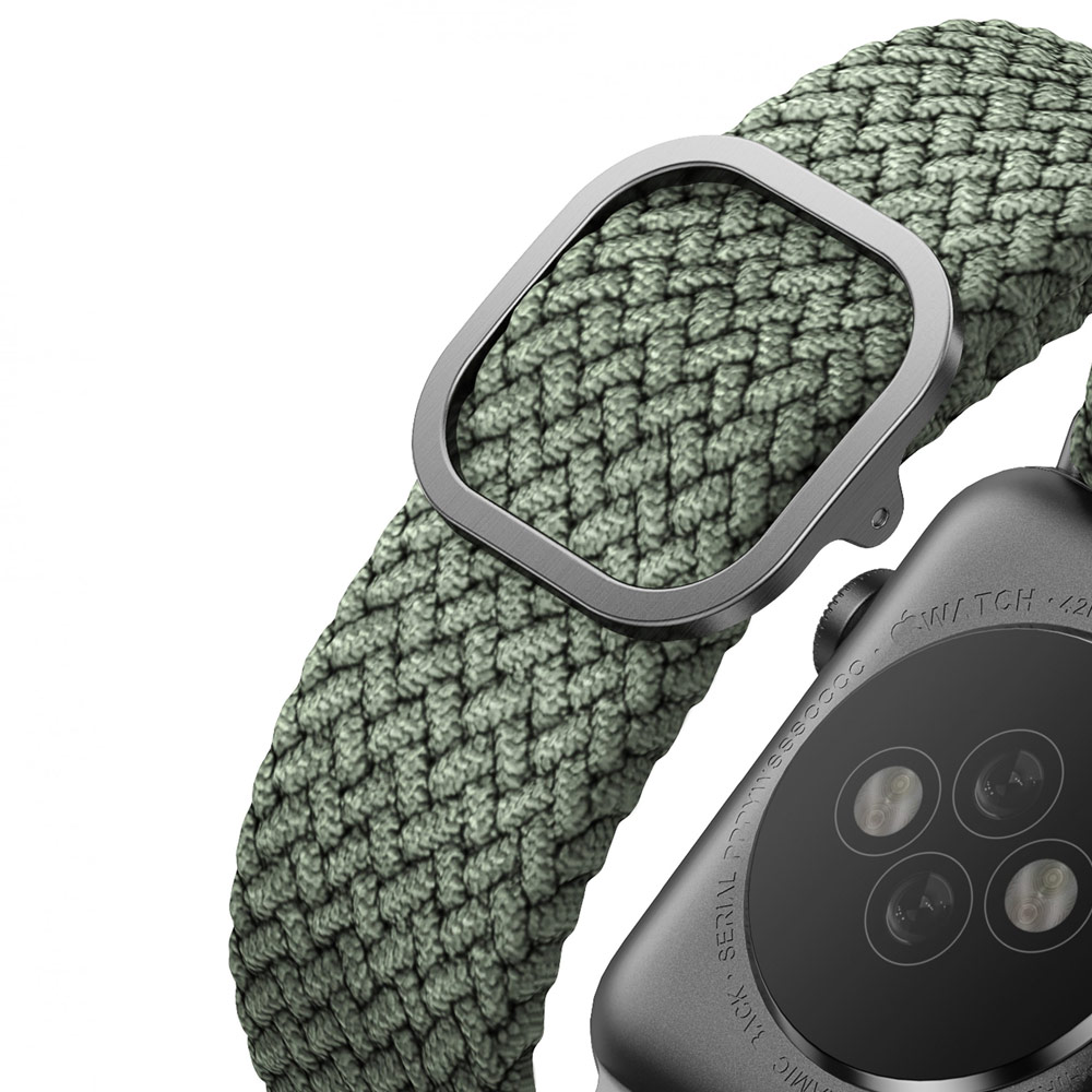 Picture of Apple Watch 42mm  | Uniq Aspen Woven Soft Breathable Comfort Strap for Apple Watch 42mm 44mm Series 1 2 3 4 5 6 SE Nike (Green)
