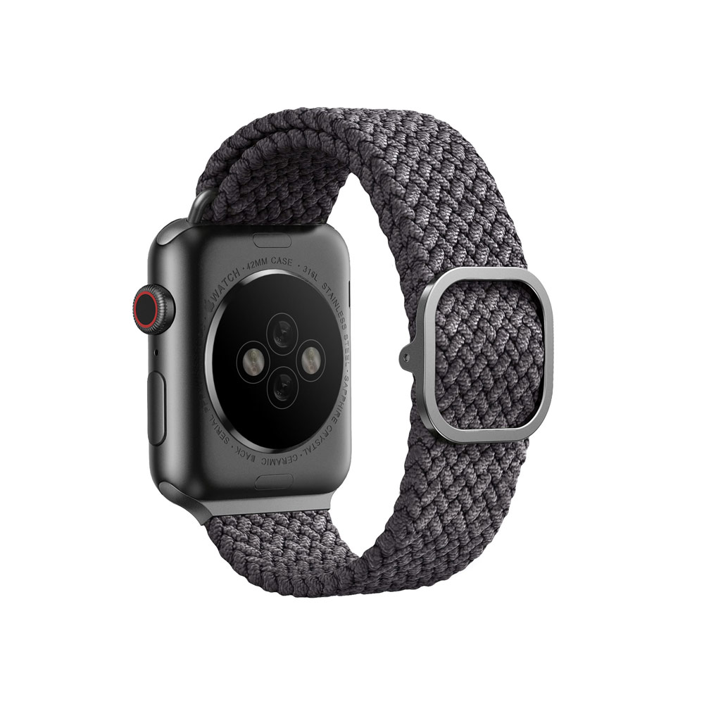 Picture of Apple Watch 42mm  | Uniq Aspen Woven Soft Breathable Comfort Strap for Apple Watch 42mm 44mm Series 1 2 3 4 5 6 SE Nike (Grey)