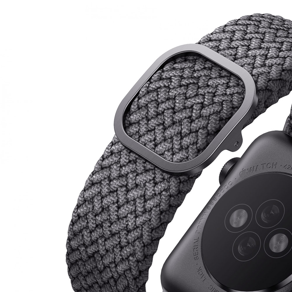 Picture of Apple Watch 42mm  | Uniq Aspen Woven Soft Breathable Comfort Strap for Apple Watch 42mm 44mm Series 1 2 3 4 5 6 SE Nike (Grey)