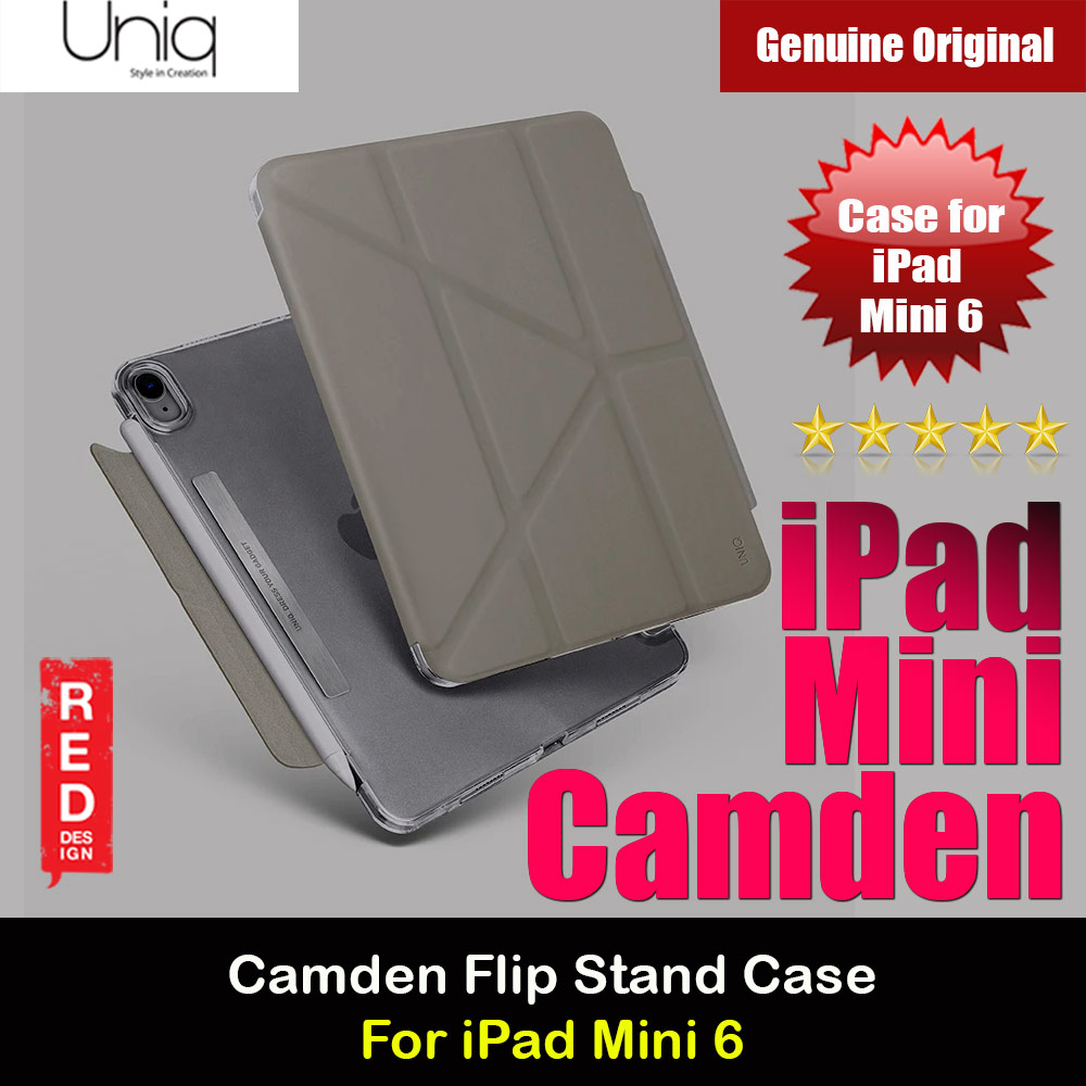 Picture of Uniq Camden Flip Cover Stand Case for Apple iPad Mini 6 (Grey) Apple iPad Mini 6- Apple iPad Mini 6 Cases, Apple iPad Mini 6 Covers, iPad Cases and a wide selection of Apple iPad Mini 6 Accessories in Malaysia, Sabah, Sarawak and Singapore 