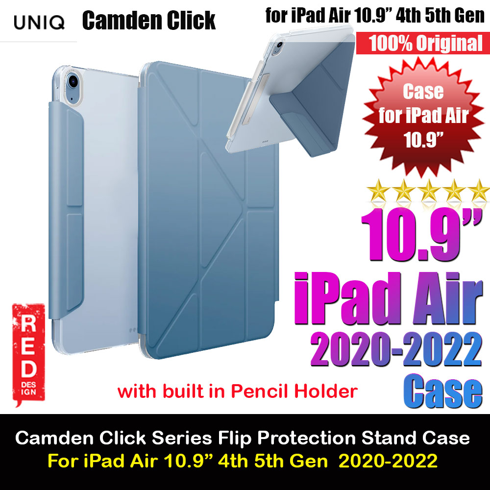 Picture of Uniq Camden Click Flip Cover Stand Case for iPad Air 10.9 4th Gen 5th Gen 2020 2022  (Blue) Apple iPad Air 10.9 2020- Apple iPad Air 10.9 2020 Cases, Apple iPad Air 10.9 2020 Covers, iPad Cases and a wide selection of Apple iPad Air 10.9 2020 Accessories in Malaysia, Sabah, Sarawak and Singapore 