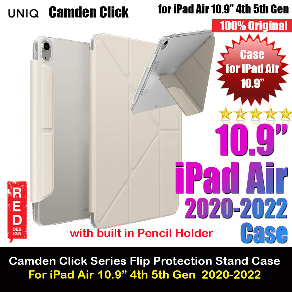 Picture of Uniq Camden Click Flip Cover Stand Case for iPad Air 10.9 4th Gen 5th Gen 2020 2022  (Ivory) Apple iPad Air 10.9 2020- Apple iPad Air 10.9 2020 Cases, Apple iPad Air 10.9 2020 Covers, iPad Cases and a wide selection of Apple iPad Air 10.9 2020 Accessories in Malaysia, Sabah, Sarawak and Singapore 