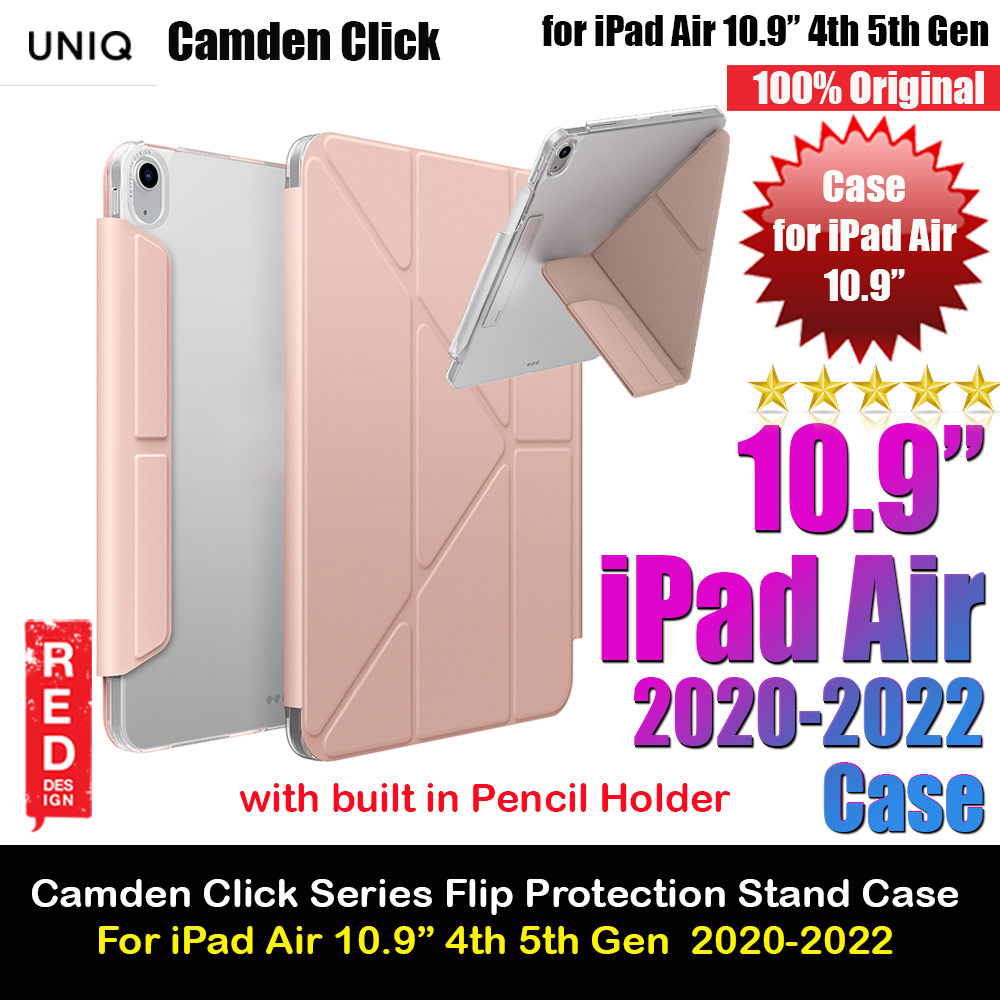 Picture of Uniq Camden Click Flip Cover Stand Case for iPad Air 10.9 4th Gen 5th Gen 2020 2022  (Pink) Apple iPad Air 10.9 2020- Apple iPad Air 10.9 2020 Cases, Apple iPad Air 10.9 2020 Covers, iPad Cases and a wide selection of Apple iPad Air 10.9 2020 Accessories in Malaysia, Sabah, Sarawak and Singapore 