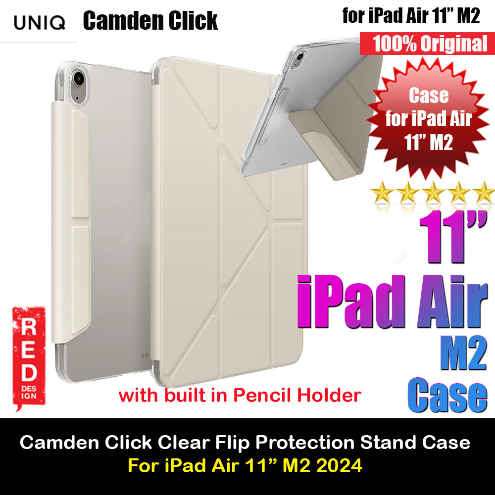 Picture of Uniq Camden Click Flip Cover Stand Case for iPad Air 11 M2 2024  (Ivory) Apple iPad Air 11 M2 2024- Apple iPad Air 11 M2 2024 Cases, Apple iPad Air 11 M2 2024 Covers, iPad Cases and a wide selection of Apple iPad Air 11 M2 2024 Accessories in Malaysia, Sabah, Sarawak and Singapore 