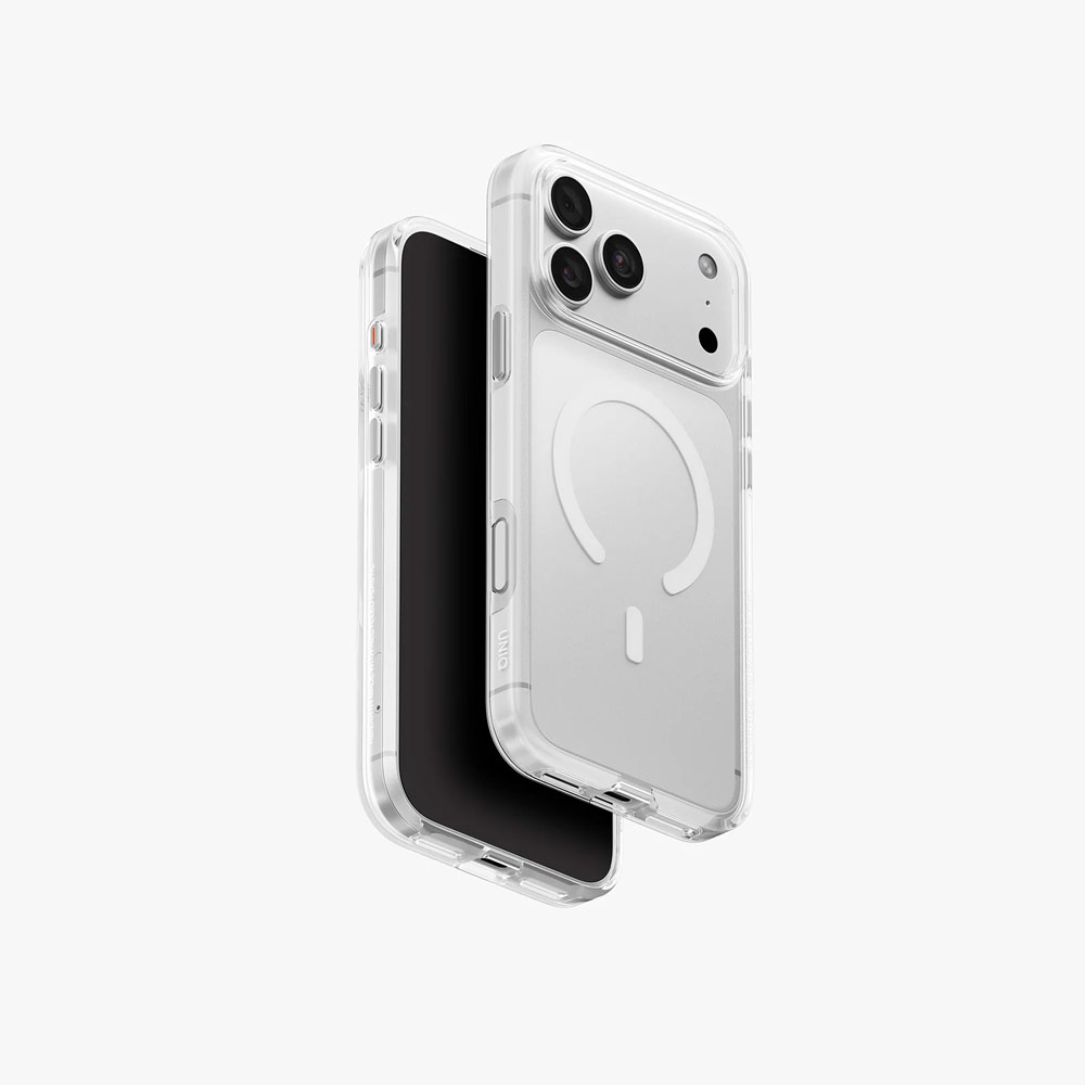 Picture of Apple iPhone 18 Pro Case | Uniq Clario MagClick Eco-Friendly Drop Protection Case with Camera Control Button for iPhone 18 Pro 6.3 - Lucent Clear