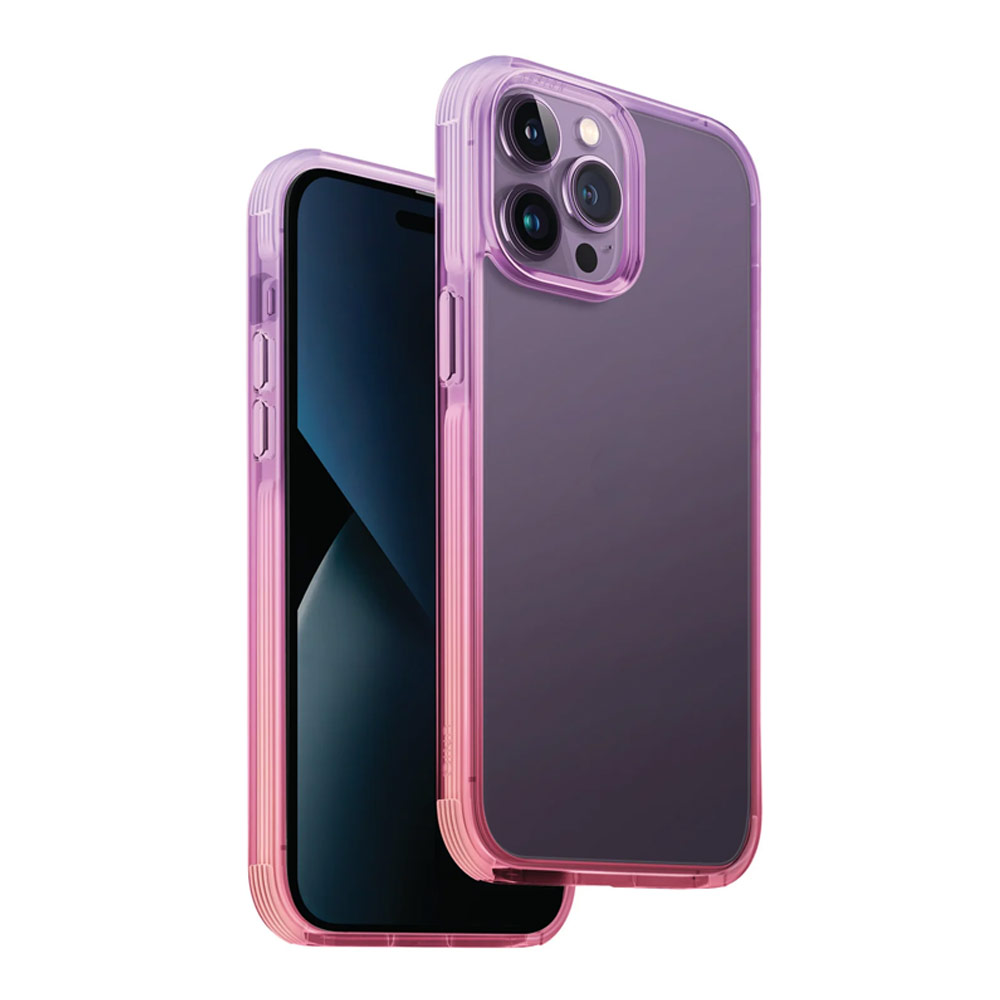 Picture of Apple iPhone 14 Pro 6.1 Case | Uniq Combat Duo Color Tone Hybrid Ultra Tough Drop Protection Case for iPhone 14 Pro 6.1 (Lavender Pink)