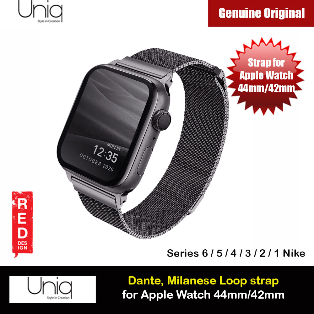Picture of Uniq Dante Milanese Mesh Loop Strap Stainless Steel with Magnetic Clasp  Strap for Apple Watch 42mm 44mm Series 1 2 3 4 5 6 SE Nike (Graphite) Apple Watch 42mm- Apple Watch 42mm Cases, Apple Watch 42mm Covers, iPad Cases and a wide selection of Apple Watch 42mm Accessories in Malaysia, Sabah, Sarawak and Singapore 