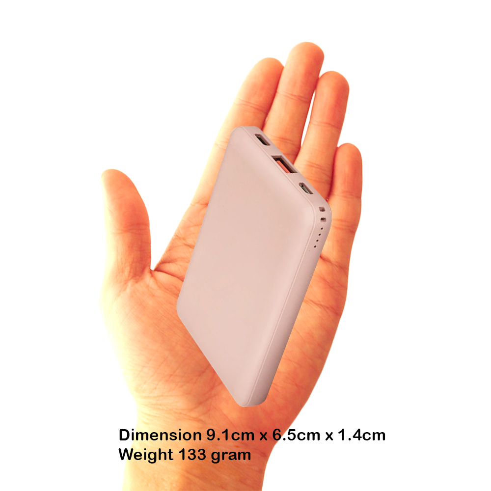 Picture of Uniq FUELE MINI POCKETSLIM 18W Power Delivery Fast Charge Power Bank Travel Slim Power Bank with Type C Fast Charge Input Output (Pink)