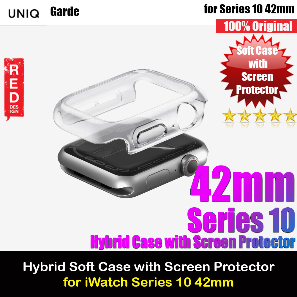 Picture of Uniq Garde Series Case with High Sensitivity Touch Screen Protection for Apple Watch Series 10 42mm (Clear) Apple Watch 10 42mm- Apple Watch 10 42mm Cases, Apple Watch 10 42mm Covers, iPad Cases and a wide selection of Apple Watch 10 42mm Accessories in Malaysia, Sabah, Sarawak and Singapore 