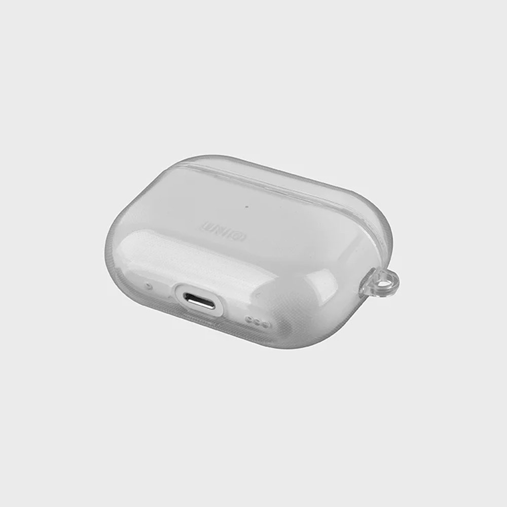 Picture of Apple Airpods Pro 2 Case | Uniq Glase Protective Protection Soft Clear Case with Carabiner for Apple Airpods Pro 2 (Clear)