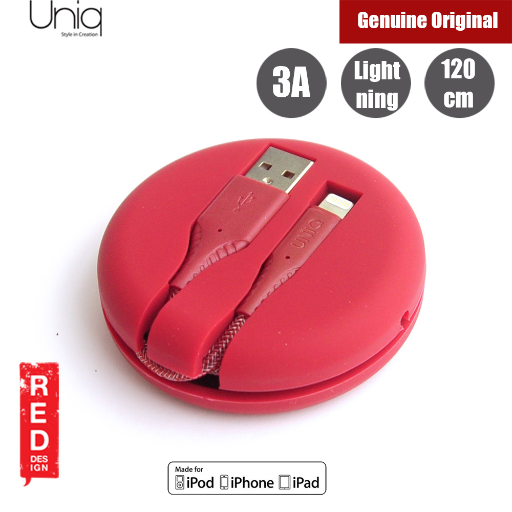 Picture of Uniq Halo 120cm Fast Charge Lightning Cable with Organiser (Red)