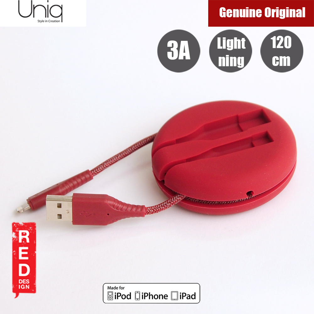 Picture of Uniq Halo 120cm Fast Charge Lightning Cable with Organiser (Red)