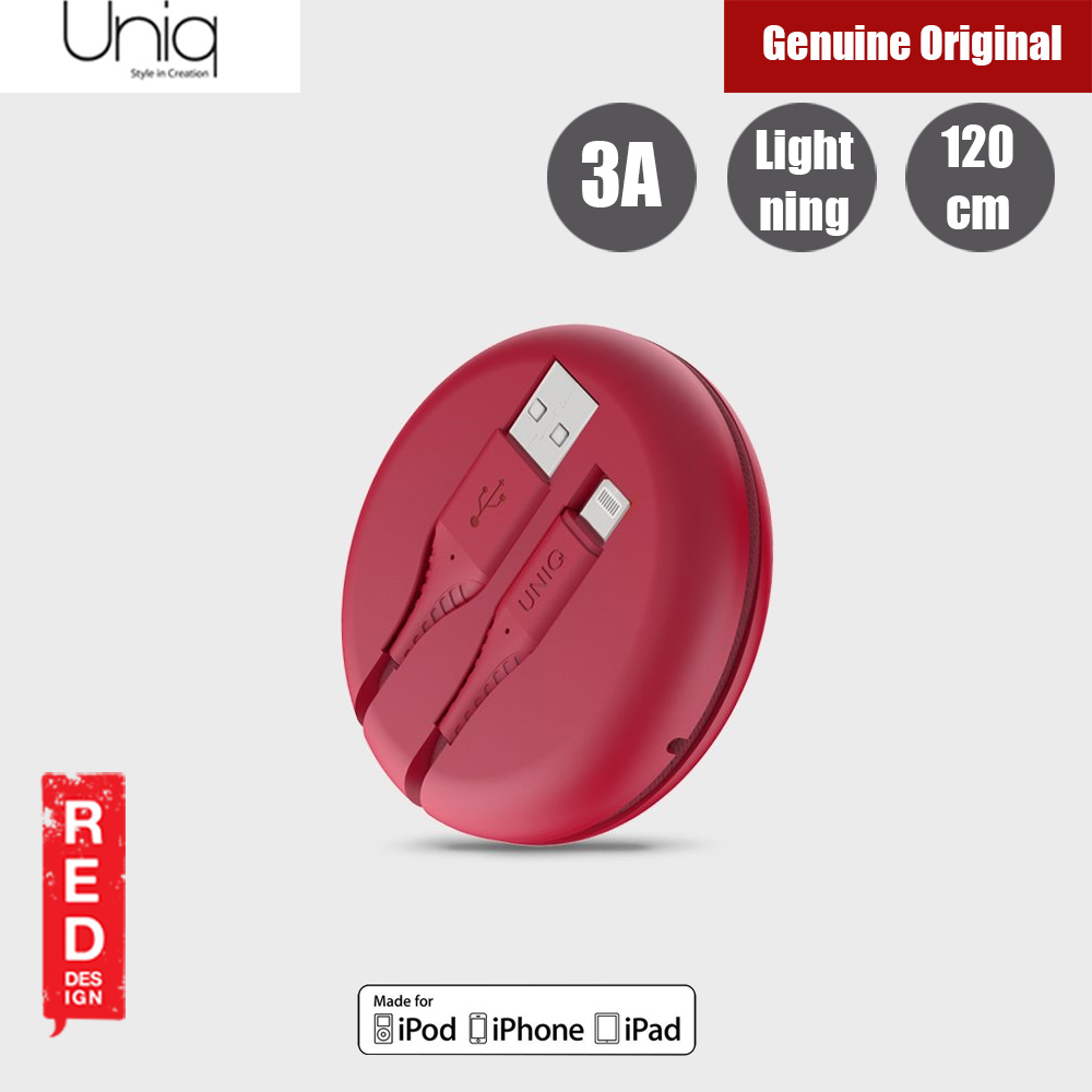 Picture of Uniq Halo 120cm Fast Charge Lightning Cable with Organiser (Red)