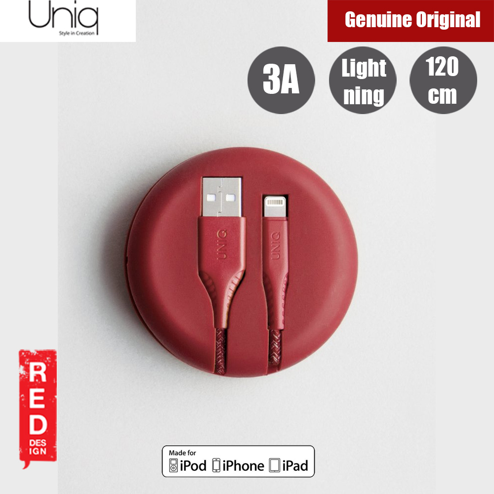 Picture of Uniq Halo 120cm Fast Charge Lightning Cable with Organiser (Red)