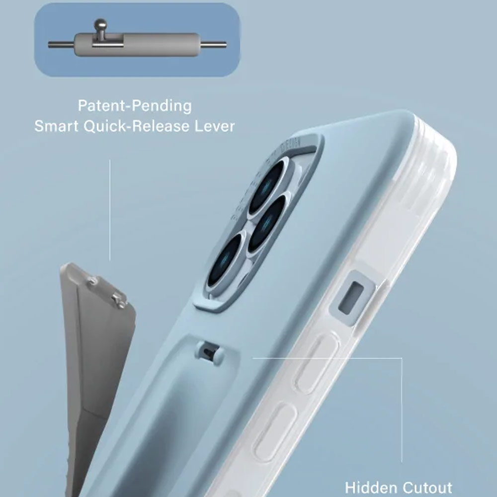 Picture of Apple iPhone 14 Plus 6.7 Case | Uniq Heldro Mount Hand Grip Design Drop Protection Case for iPhone 14 Plus 6.7 (Lucent Clear)