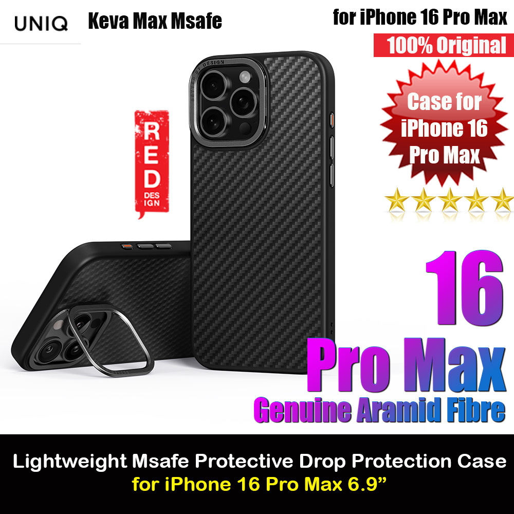 Picture of Uniq Keva Max Magnetic Magnetic Tough Drop Protection Case for iPhone 16 Pro Max 6.9 (Black) Apple iPhone 16 Pro Max 6.9- Apple iPhone 16 Pro Max 6.9 Cases, Apple iPhone 16 Pro Max 6.9 Covers, iPad Cases and a wide selection of Apple iPhone 16 Pro Max 6.9 Accessories in Malaysia, Sabah, Sarawak and Singapore 