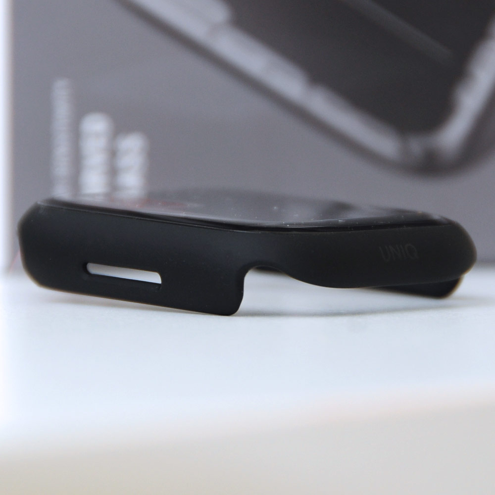 Picture of Apple Watch 45mm Case | Uniq Legion Hybrid Series Case with High Sensitivity Touch 9H Tempered Glass for Apple Watch 45mm (Black)