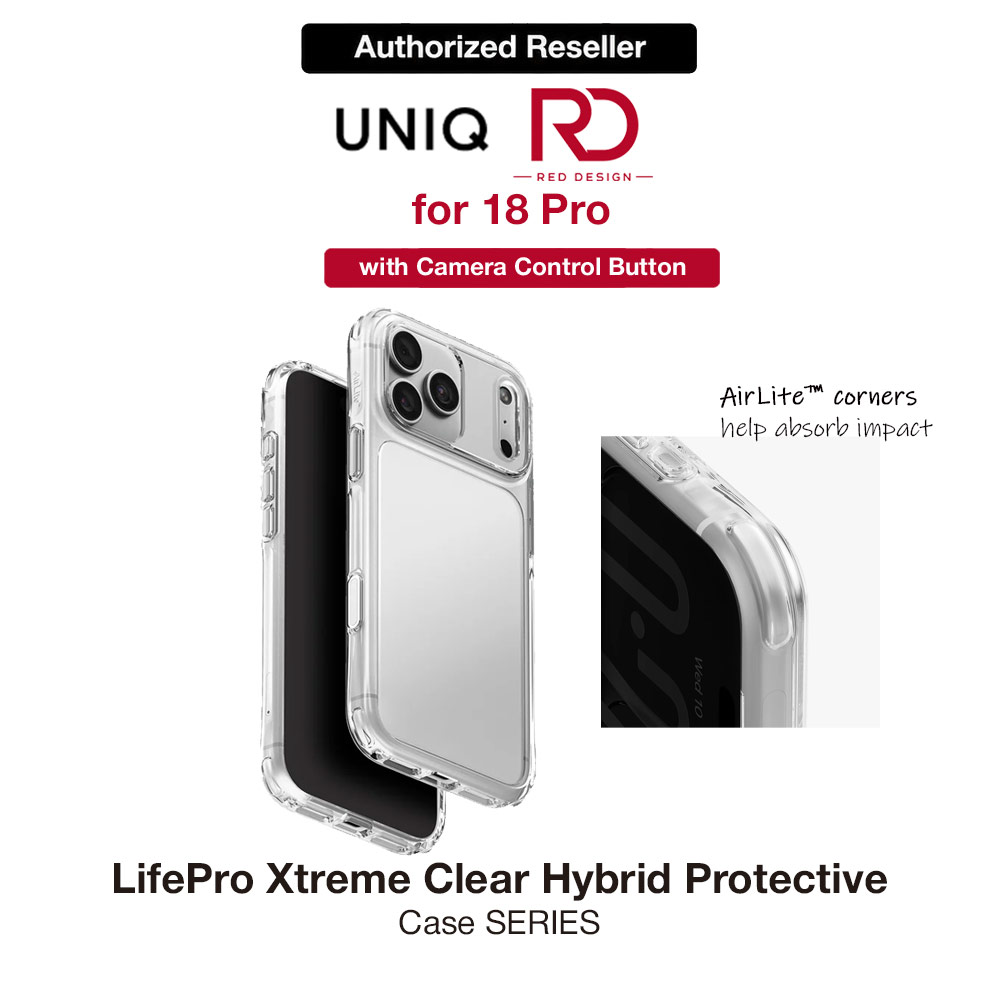 Picture of Uniq LifePro Xtreme Clear Case with Camera Control Button for iPhone 18 Pro 6.3 - Clear Apple iPhone 18 Pro- Apple iPhone 18 Pro Cases, Apple iPhone 18 Pro Covers, iPad Cases and a wide selection of Apple iPhone 18 Pro Accessories in Malaysia, Sabah, Sarawak and Singapore 