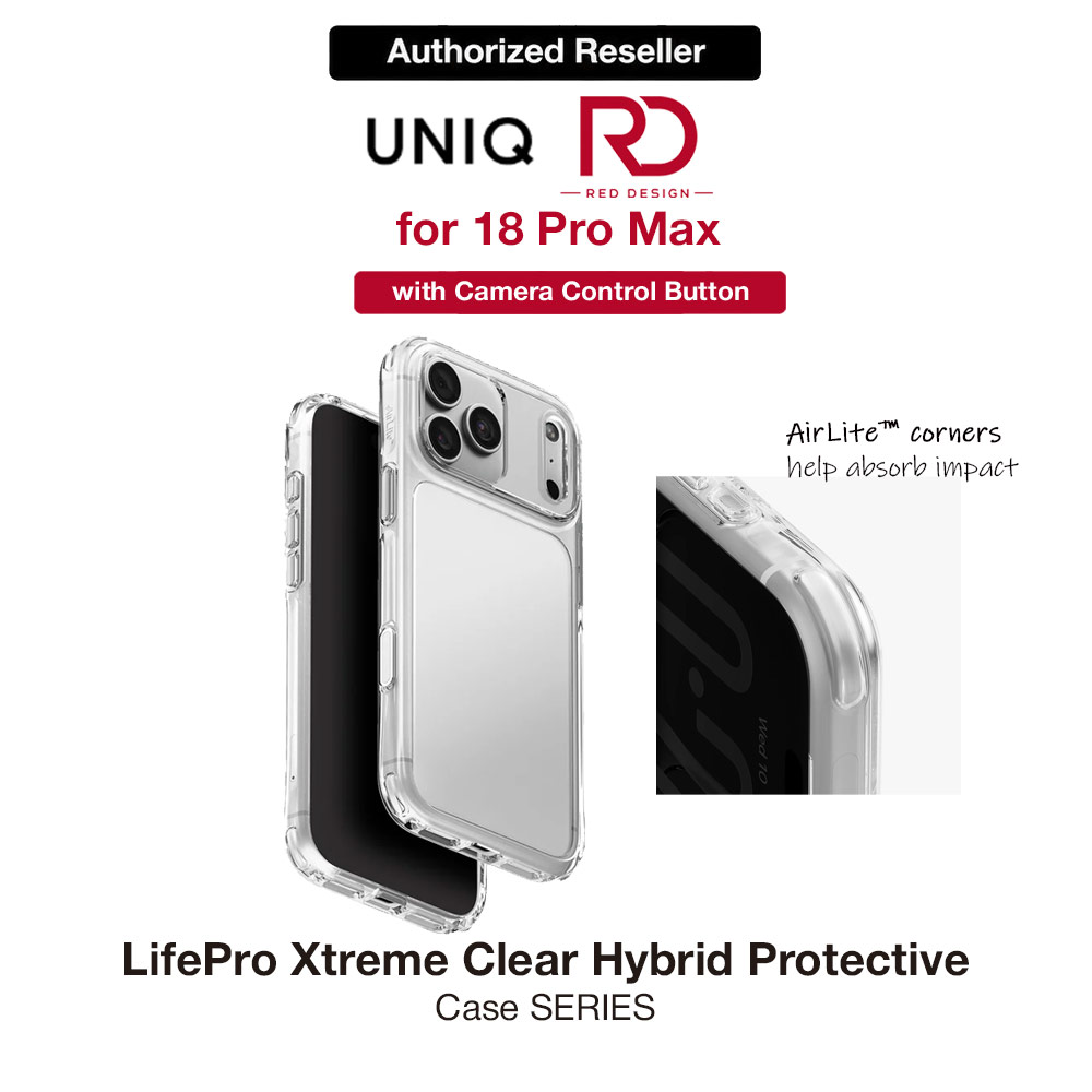 Picture of Uniq LifePro Xtreme Clear Case with Camera Control Button for iPhone 18 Pro Max 6.9 - Clear Apple iPhone 18 Pro Max- Apple iPhone 18 Pro Max Cases, Apple iPhone 18 Pro Max Covers, iPad Cases and a wide selection of Apple iPhone 18 Pro Max Accessories in Malaysia, Sabah, Sarawak and Singapore 