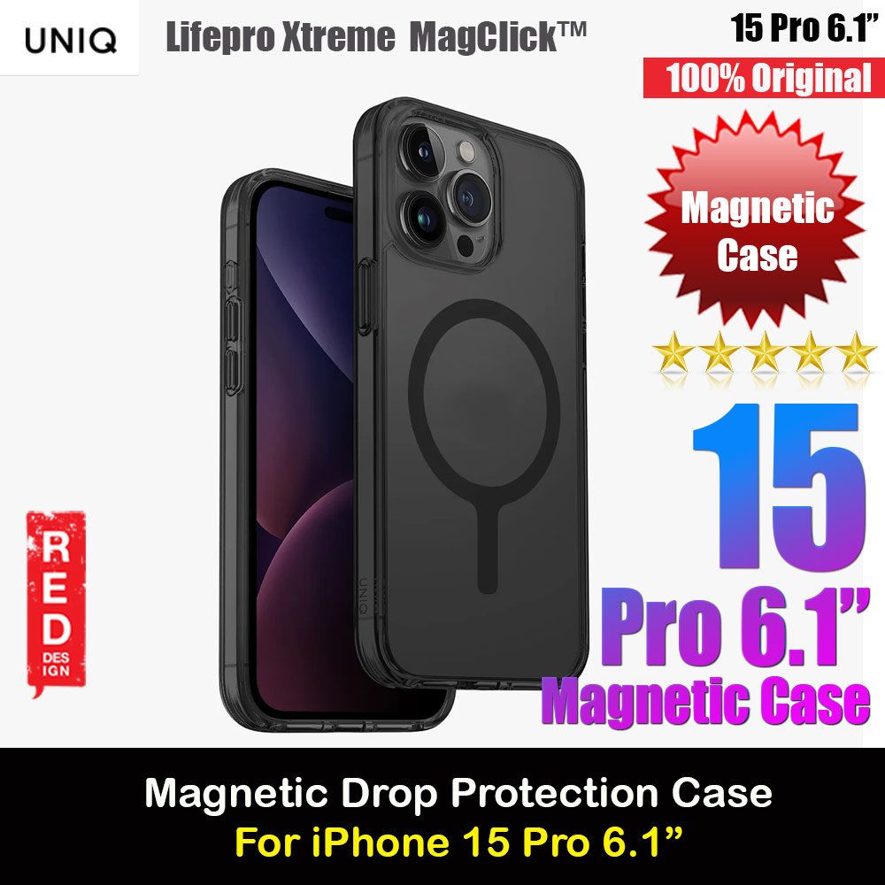 Picture of Uniq LifePro Xtreme Magclick Slim Thin Clear Transparent Magsafe Magnetic Drop Protection Case for iPhone 15 Pro 6.1 (Smoke) Apple iPhone 15 Pro 6.1- Apple iPhone 15 Pro 6.1 Cases, Apple iPhone 15 Pro 6.1 Covers, iPad Cases and a wide selection of Apple iPhone 15 Pro 6.1 Accessories in Malaysia, Sabah, Sarawak and Singapore 