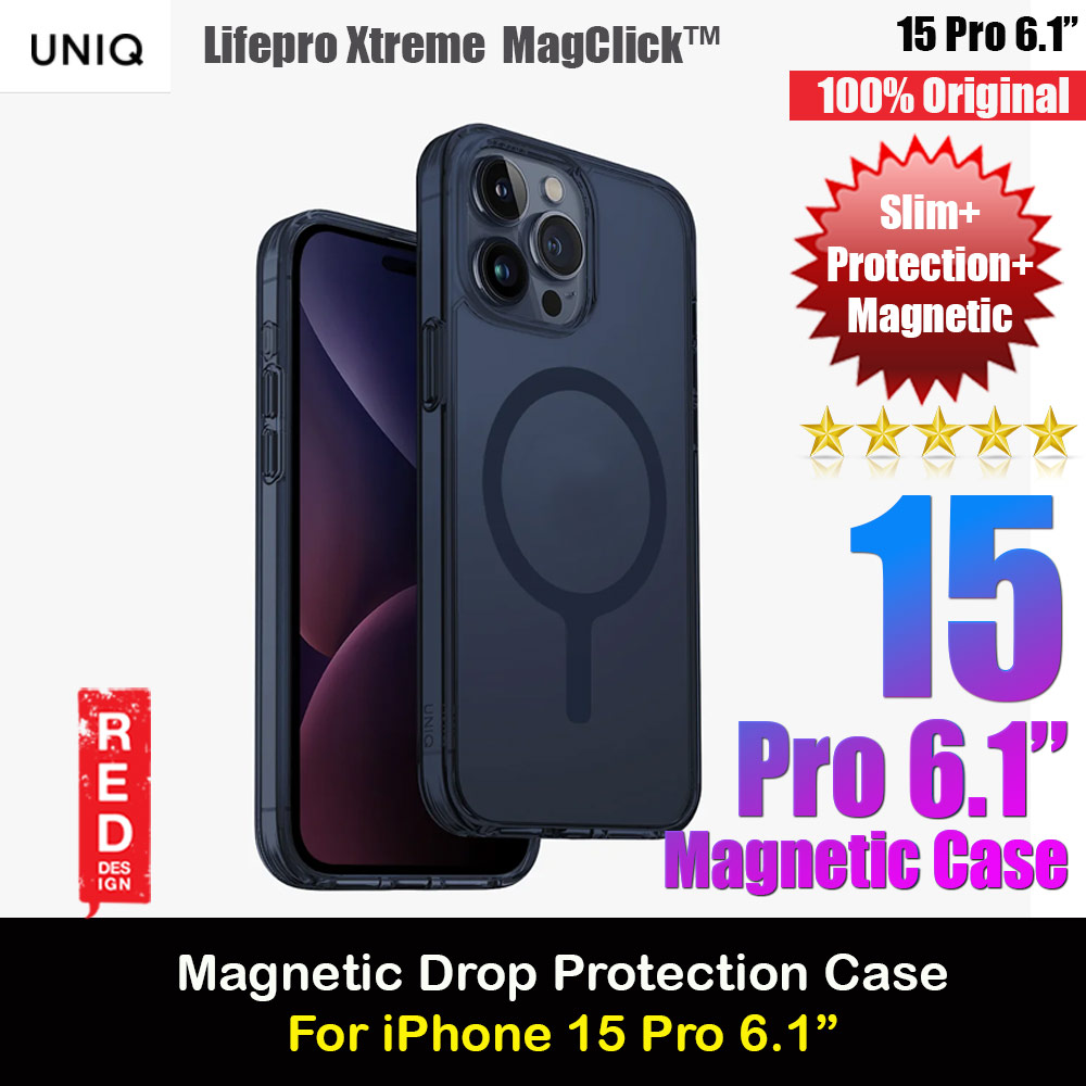 Picture of Uniq LifePro Xtreme Magclick Slim Thin Clear Transparent Magsafe Magnetic Drop Protection Case for iPhone 15 Pro 6.1 (Smoke Blue) Apple iPhone 15 Pro 6.1- Apple iPhone 15 Pro 6.1 Cases, Apple iPhone 15 Pro 6.1 Covers, iPad Cases and a wide selection of Apple iPhone 15 Pro 6.1 Accessories in Malaysia, Sabah, Sarawak and Singapore 