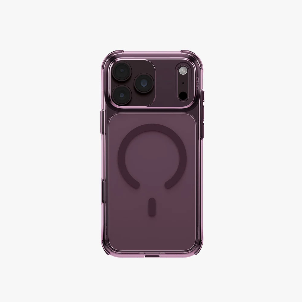 Picture of Apple iPhone 18 Pro Case | Uniq LifePro Xtreme Clear MagClick Case with Camera Control Button for iPhone 18 Pro 6.3 - Deep Burgundy