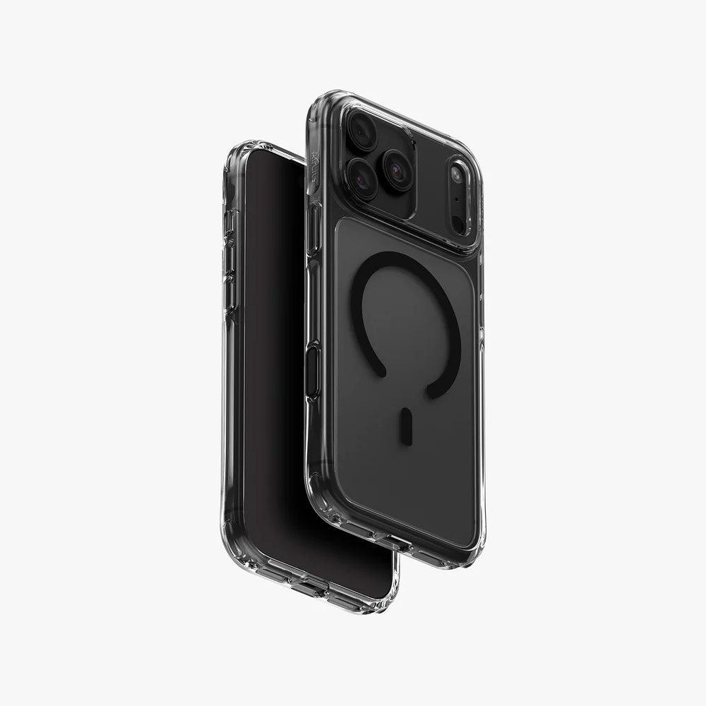 Picture of Apple iPhone 18 Pro Case | Uniq LifePro Xtreme Clear MagClick Case with Camera Control Button for iPhone 18 Pro 6.3 - Tinted Smoke