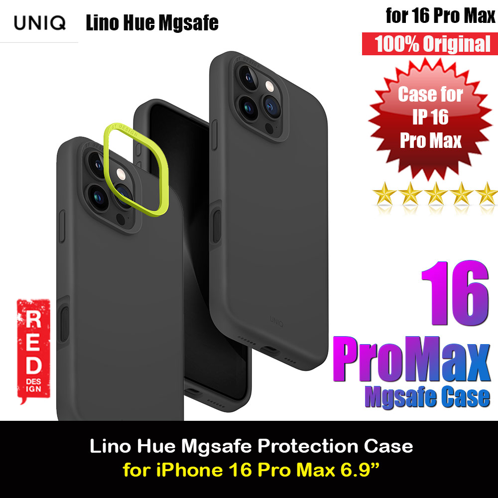 Picture of Uniq Lino Hue Soft Feel Magnetic Mgsafe Drop Protection Case for iPhone 16 Pro Max 6.9 (Gray) Apple iPhone 16 Pro Max 6.9- Apple iPhone 16 Pro Max 6.9 Cases, Apple iPhone 16 Pro Max 6.9 Covers, iPad Cases and a wide selection of Apple iPhone 16 Pro Max 6.9 Accessories in Malaysia, Sabah, Sarawak and Singapore 