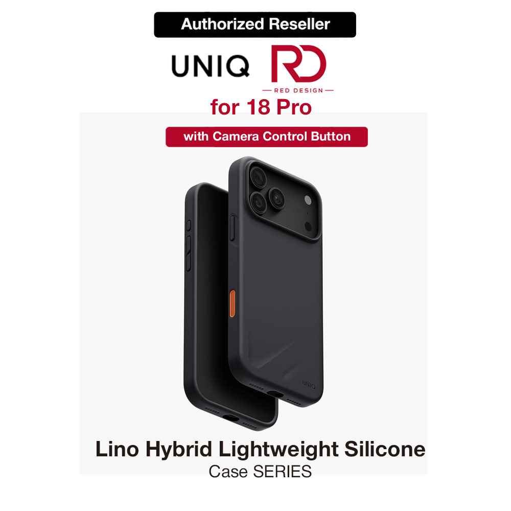 Picture of Uniq Lino Hybrid Silicone Lightweight Magnetic Protection Case with Camera Control Button for iPhone 18 Pro- Charcoal Grey Apple iPhone 18 Pro- Apple iPhone 18 Pro Cases, Apple iPhone 18 Pro Covers, iPad Cases and a wide selection of Apple iPhone 18 Pro Accessories in Malaysia, Sabah, Sarawak and Singapore 