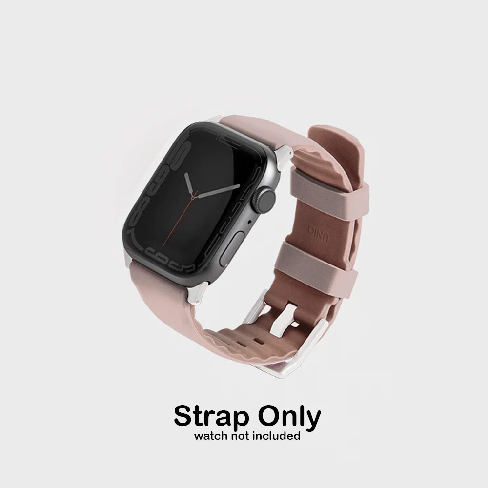 Picture of Apple Watch 38mm  | Uniq Linus Waterproof AiroSoft TM Breathable Silicone Strap Apple Watch 41mm 40mm 38mm Series 1 2 3 4 5 6 7 SE 8 (Rose Pink)