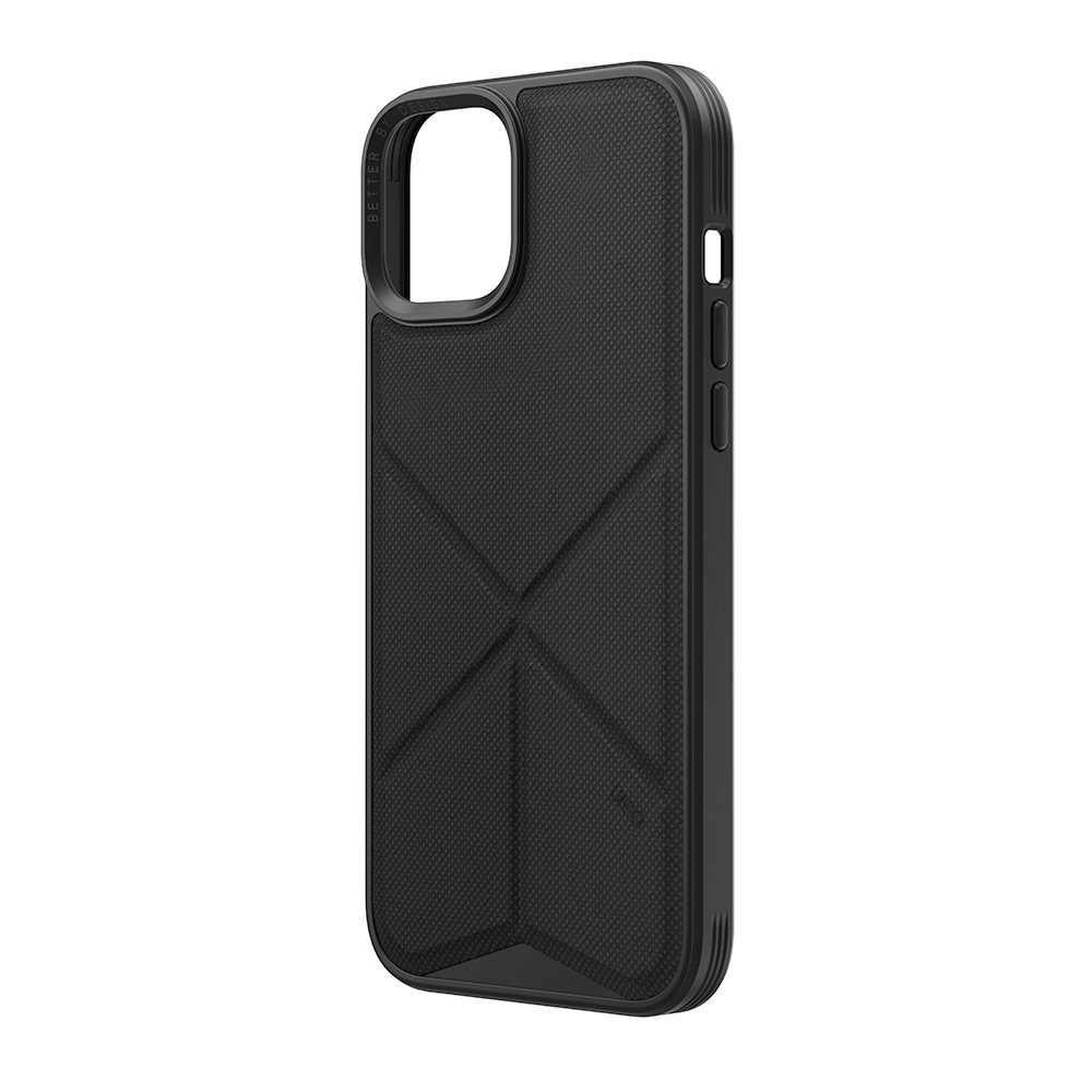 Picture of Apple iPhone 14 Pro 6.1 Case | Uniq MagClick Transforma Drop Protection Stand Case Magsafe Compatible for iPhone 14 Pro 6.1 (Ebony Black)