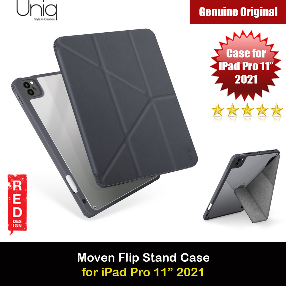 Picture of Uniq Moven Tough Hybrid Case with Clear Scratch-Resistant Black Protection Flip and Standable Case with Pen Storage for Apple iPad Pro 11 3rd Gen 2021 (Grey) Apple iPad Pro 11 3rd gen 2021- Apple iPad Pro 11 3rd gen 2021 Cases, Apple iPad Pro 11 3rd gen 2021 Covers, iPad Cases and a wide selection of Apple iPad Pro 11 3rd gen 2021 Accessories in Malaysia, Sabah, Sarawak and Singapore 