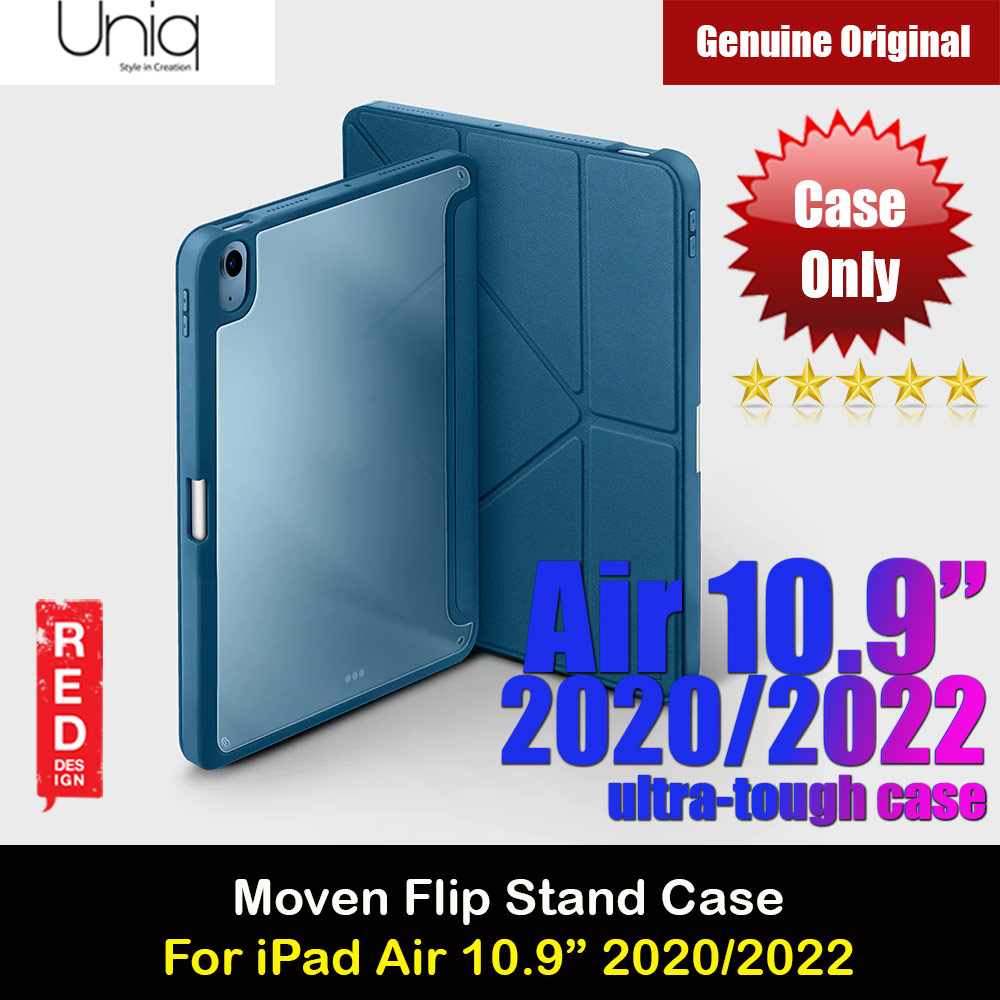 Picture of Uniq Moven Tough Hybrid Case with Clear Scratch-Resistant Black Protection Flip and Standable Case with Pen Storage for iPad Air 10.9 2020 2022(Capri  Blue) Apple iPad Air 10.9 5th Gen 2022- Apple iPad Air 10.9 5th Gen 2022 Cases, Apple iPad Air 10.9 5th Gen 2022 Covers, iPad Cases and a wide selection of Apple iPad Air 10.9 5th Gen 2022 Accessories in Malaysia, Sabah, Sarawak and Singapore 