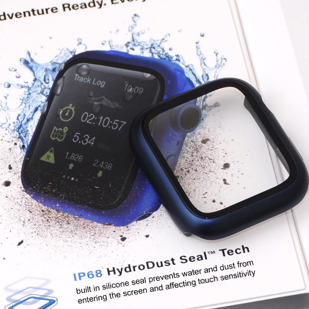 Picture of Apple Watch 40mm Case | Uniq Nautic Series Case with IP68 Splash Proof Dust Proof High Sensitivity Touch 9H Tempered Glass for Apple Watch 40mm (Blue)