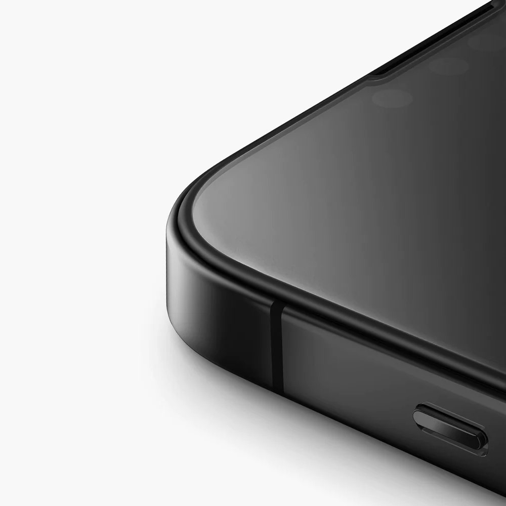 Picture of Apple iPhone 15 Pro 6.1 Screen Protector | Uniq Optix Matte Anti Glare Tempered Glass Screen Protector with Installation Helper Kit for iPhone 15 Pro 6.1 (Matte)