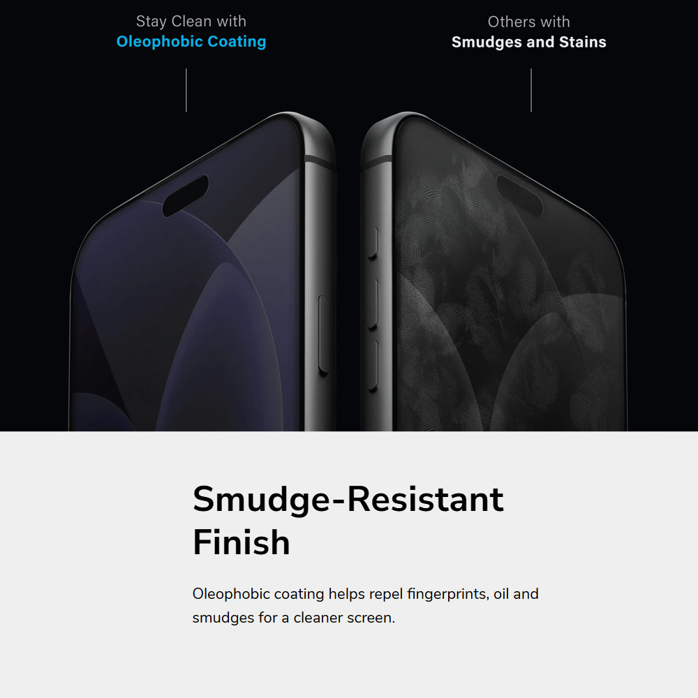 Picture of Apple iPhone 18 Pro Screen Protector | Uniq Optix Vision Anti-Reflective Tempered Glass Screen Protector for iPhone 18 Pro - Anti-Reflective Clear