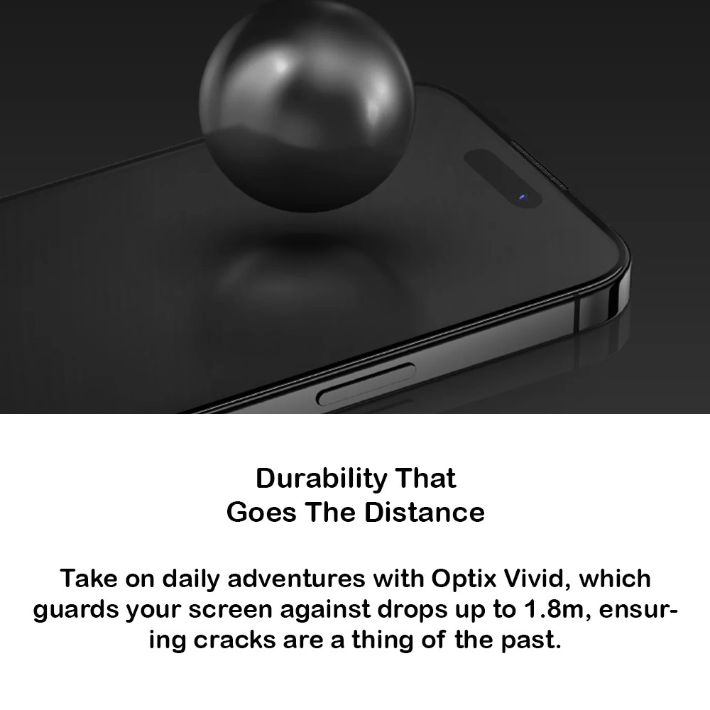 Picture of Apple iPhone 16 Pro Max 6.9 Screen Protector | Uniq Optix Vivid Tempered Glass Screen Protector with Installation Helper Kit for iPhone 16 Pro Max 6.9 (Clear)