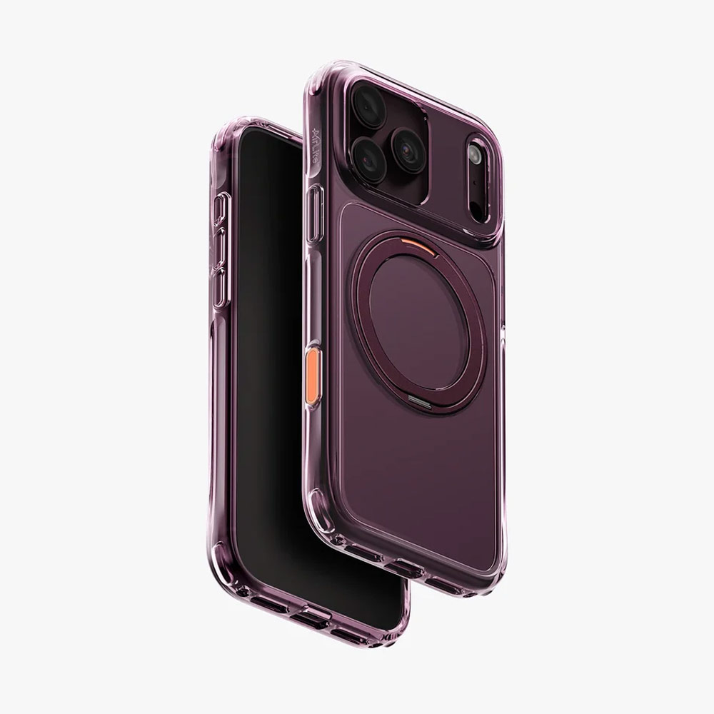 Picture of Apple iPhone 18 Pro Max Case | Uniq Swivix 360 Rotating Kickstand Magnetic Drop Protection Case with Camera Control Button for iPhone 18 Pro Max  - Deep Burgundy