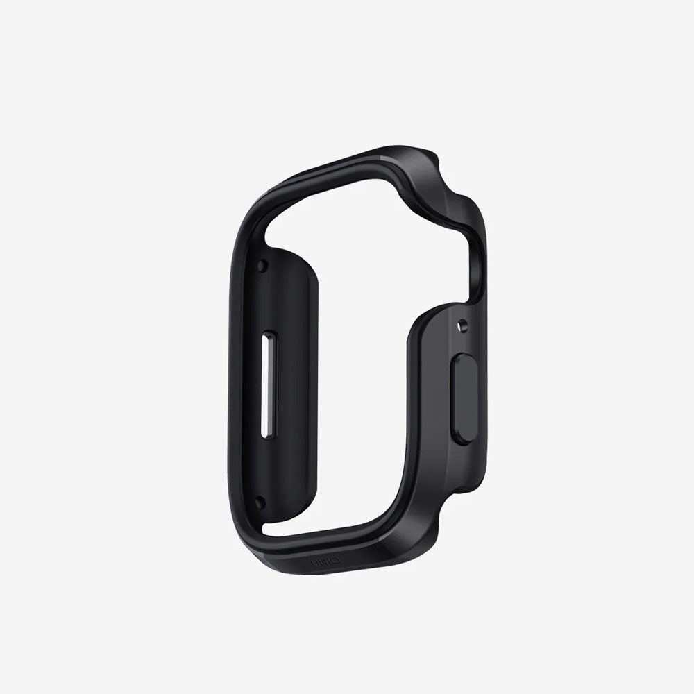 Picture of Apple Watch 10 42mm Case | Uniq Valencia Hybrid Series Case with Reinforced Aluminum TPU Material for Apple Watch Series 10 42mm (Black)