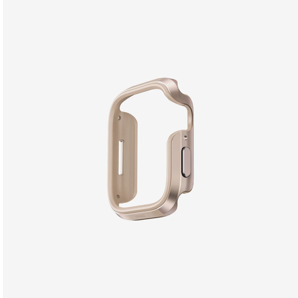 Picture of Apple Watch 10 42mm Case | Uniq Valencia Hybrid Series Case with Reinforced Aluminum TPU Material for Apple Watch Series 10 42mm (Gold)