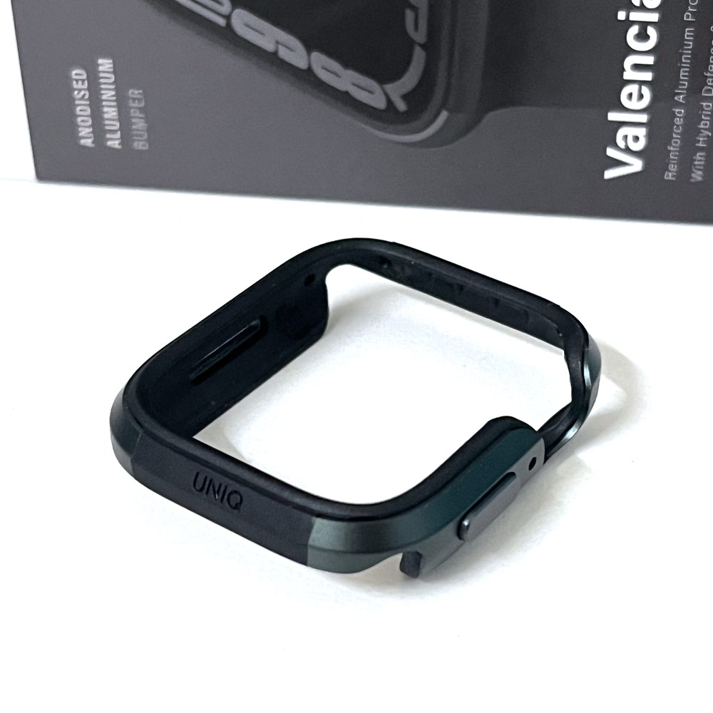 Picture of Apple Watch 41mm Case | Uniq Valencia Hybrid Series Case with Reinforced Aluminum TPU Material for Apple Watch 41mm 40mm (Graphite)