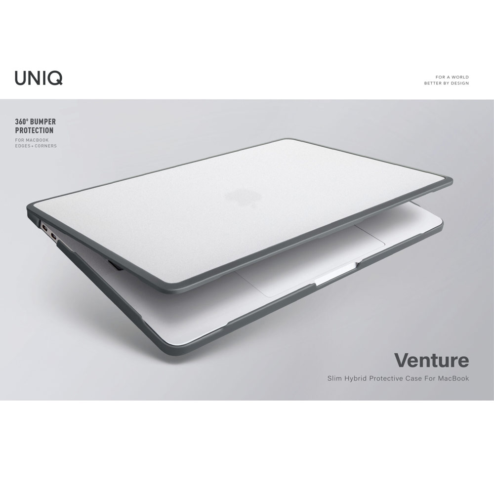 Picture of Apple MacBook Air 13\" 2020 Case | Uniq Venture Frosted Series Protection Case for Apple Macbook Air 13" 2018 2019 2020 2021 (Matte Clear)