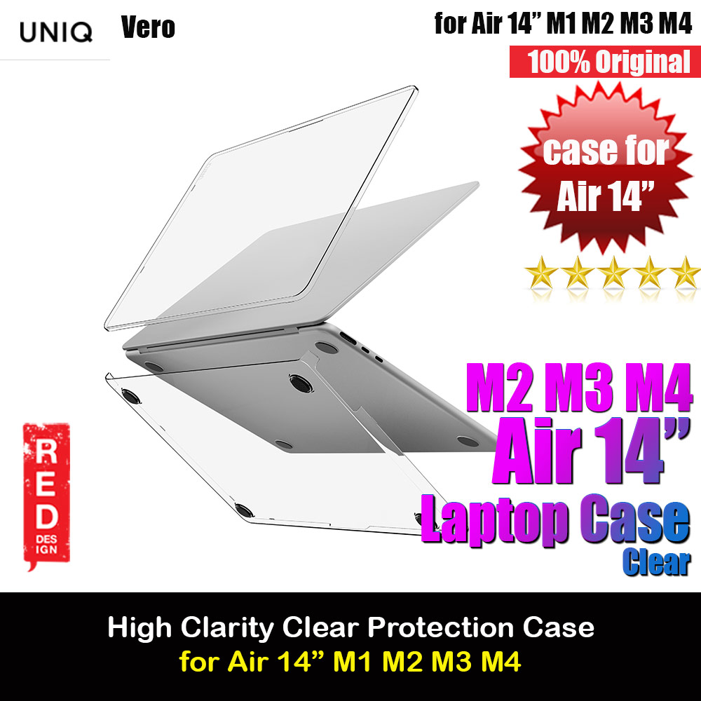 Picture of Uniq Vero Ultra Slim Snap Case for Macbook Air 14 M2 M3 M4 ( Clear) Apple Macbook Air 14 M2- Apple Macbook Air 14 M2 Cases, Apple Macbook Air 14 M2 Covers, iPad Cases and a wide selection of Apple Macbook Air 14 M2 Accessories in Malaysia, Sabah, Sarawak and Singapore 