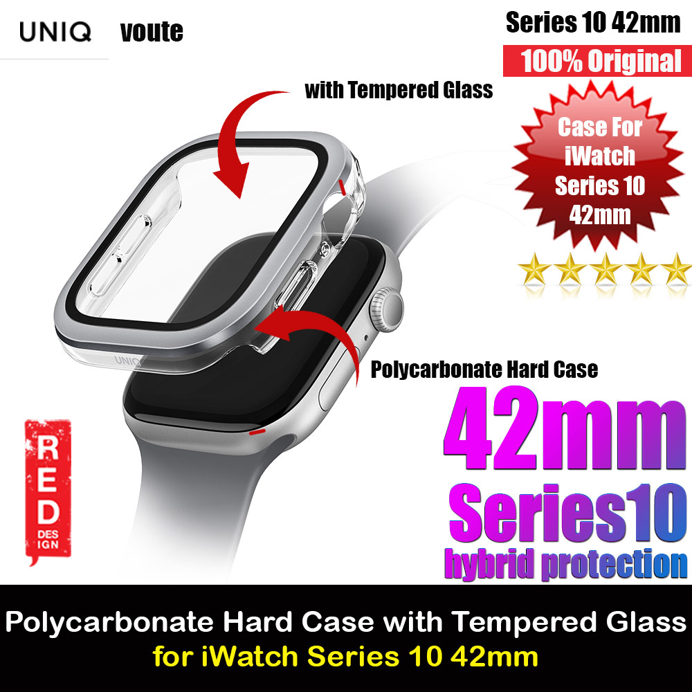 Picture of Uniq Voute Series Hard PC Case with High Sensitivity Touch Screen Protection for Apple Watch Series 10 42mm (Silver) Apple Watch 10 42mm- Apple Watch 10 42mm Cases, Apple Watch 10 42mm Covers, iPad Cases and a wide selection of Apple Watch 10 42mm Accessories in Malaysia, Sabah, Sarawak and Singapore 