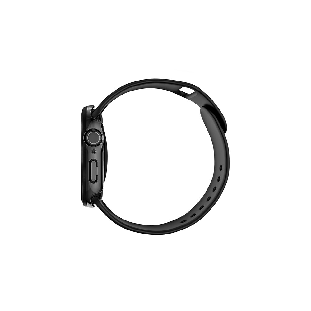 Picture of Apple Watch 10 46mm Case | Uniq Voute Series Hard PC Case with High Sensitivity Touch Screen Protection for Apple Watch Series 10 42mm (Jet Black)