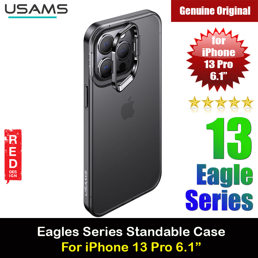 Picture of USAMS Eagle Series Camara Lens Protection Case Standable Case for iPhone 13 Pro 6.1 (Tinted Black) Apple iPhone 13 Pro 6.1- Apple iPhone 13 Pro 6.1 Cases, Apple iPhone 13 Pro 6.1 Covers, iPad Cases and a wide selection of Apple iPhone 13 Pro 6.1 Accessories in Malaysia, Sabah, Sarawak and Singapore 