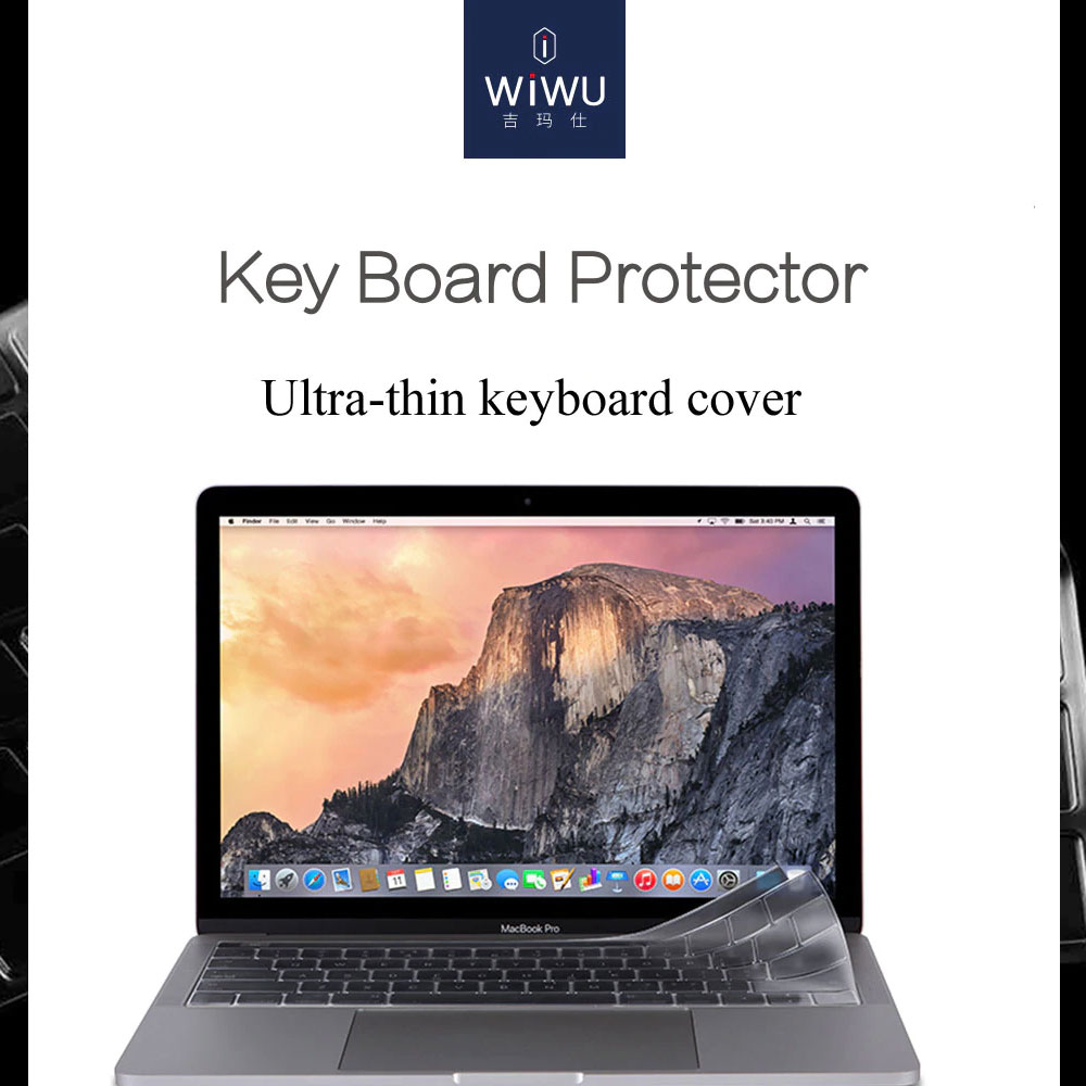 Picture of WIWU High Transparency Ultra Thin Keyboard Cover Protector for Macbook Air 13" 2018 A1932 Macbook Pro 13" Retina 2012 A1425 2015 A1502 Macbook Pro 15.4" Retina 2013 A1398