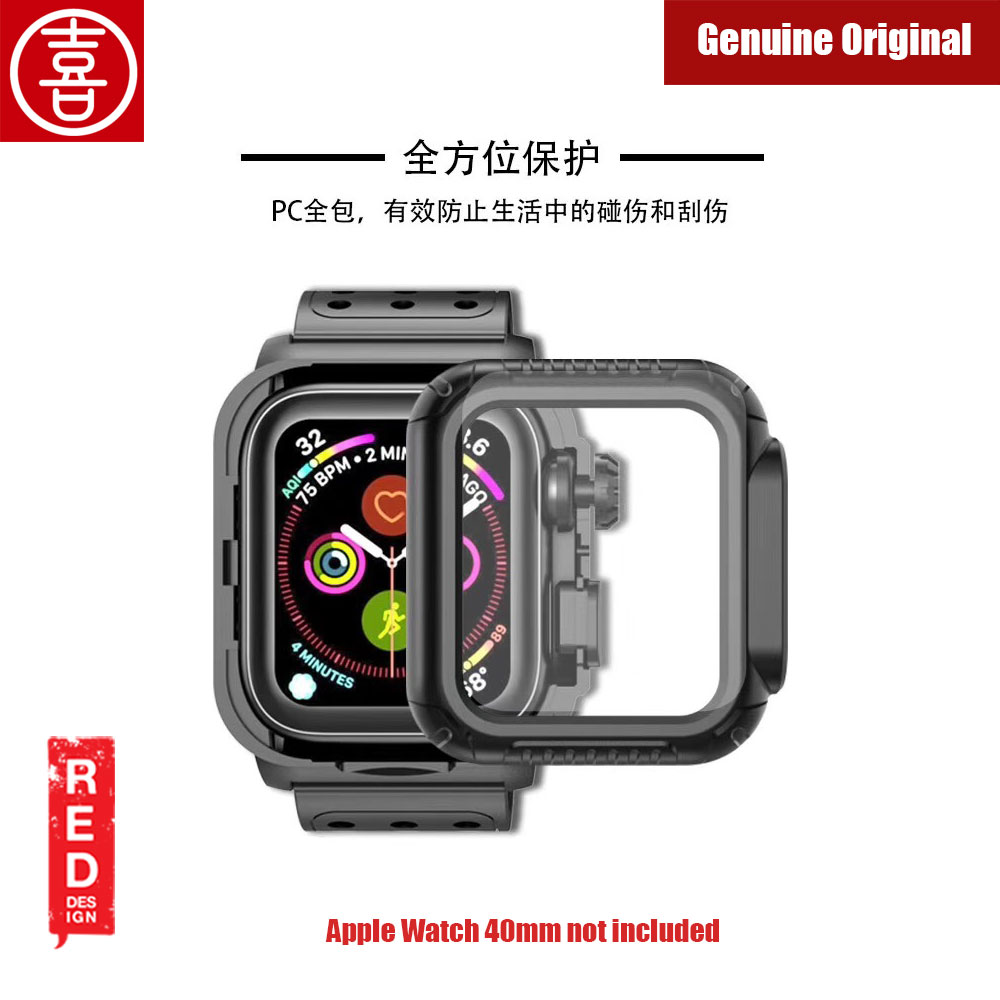 Picture of Apple Watch 40mm Case | Xi 360 Degree Protection Case with Strap for Apple Watch 40mm (Black)